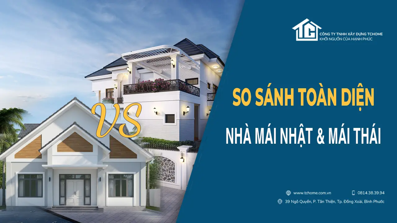 So sánh nhà mái thái và mái nhật