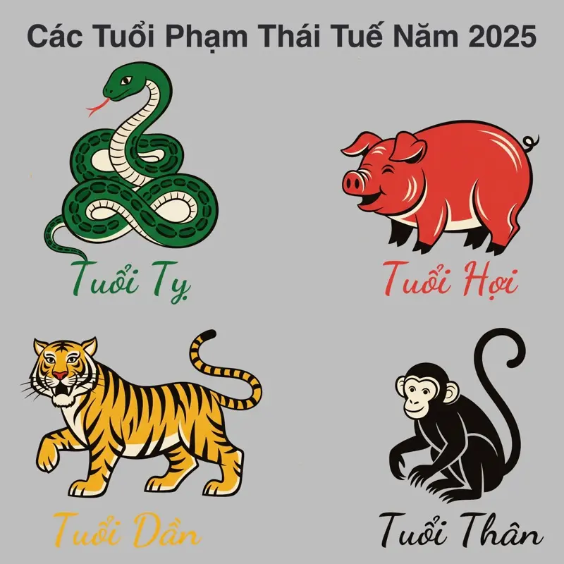 Các tuổi phạm thái tuế năm 2025