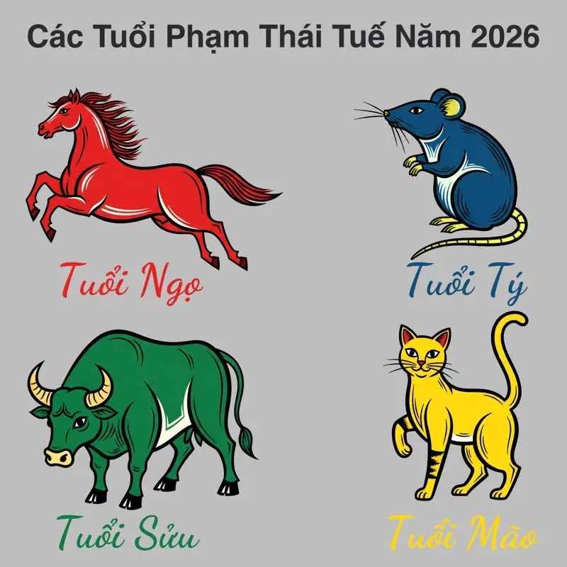 Các tuổi phạm thái tuế năm 2026