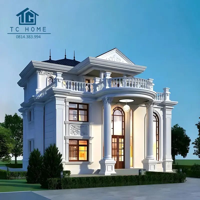 Biệt thự phong cách cổ điển sang trọng với các chi tiết kiến trúc cầu kỳ và đẳng cấp.