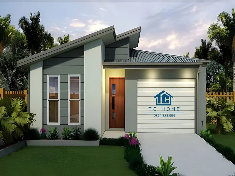 Nhà mái lệch cấp 4 với nhiều nét phá cách trong kiến trúc