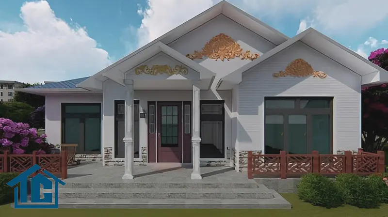 Nhà mái thái cổ điển pha chút hiện đại