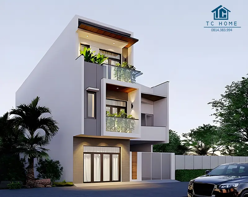 Mẫu nhà hiện đại tiện nghi