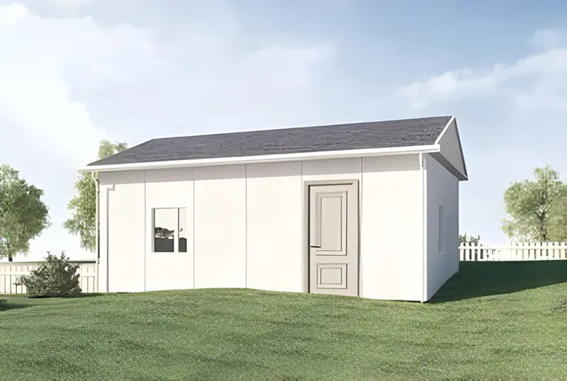 Nhà lắp ghép 100 triệu, mẫu 1 tầng tối giản