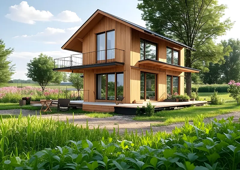 Mẫu Homestay nhà lắp ghép phong cách nhiệt đới