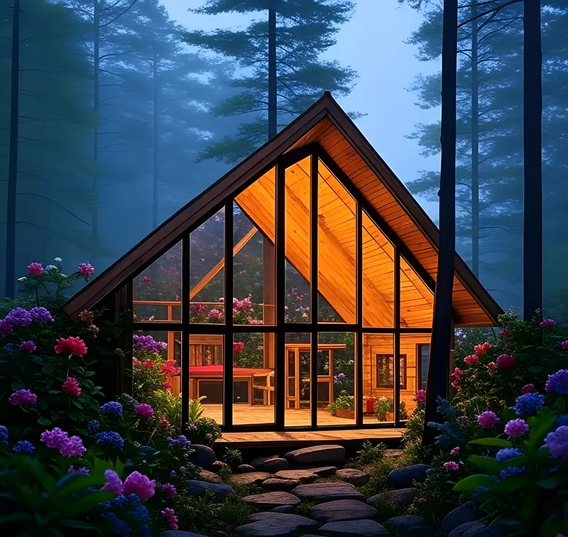 Mẫu nhà lắp ghép Homestay nhà vườn Mini