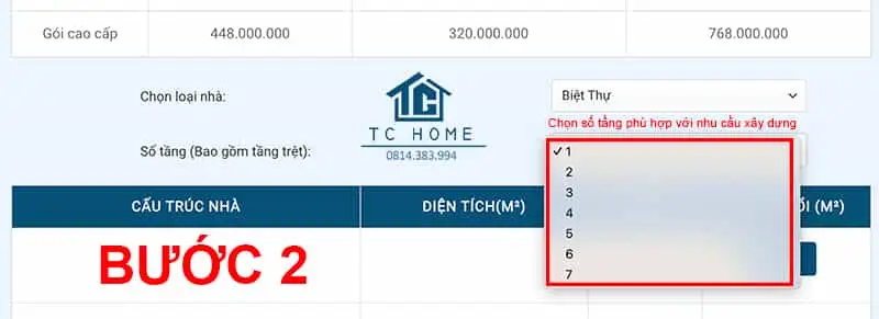 Hướng dẫn sử dụng công cụ - Bước 2