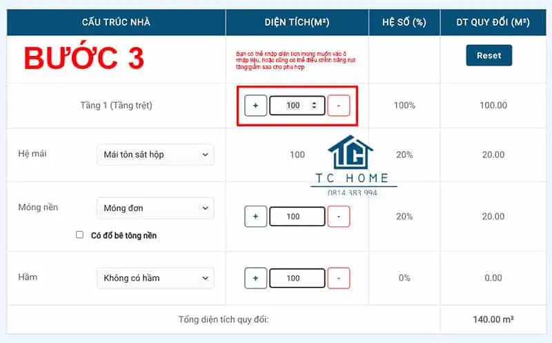 Hướng dẫn sử dụng công cụ - Bước 3