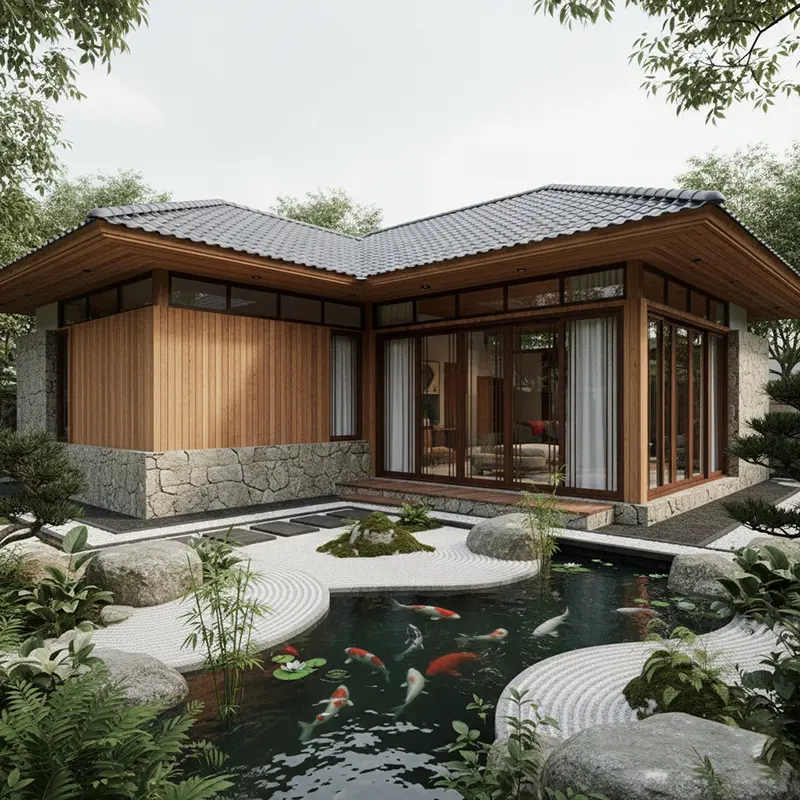 Nhà cấp 4 mái nhật hiện đại được thiết kế xây dựng tại TC HOME Bình Phước