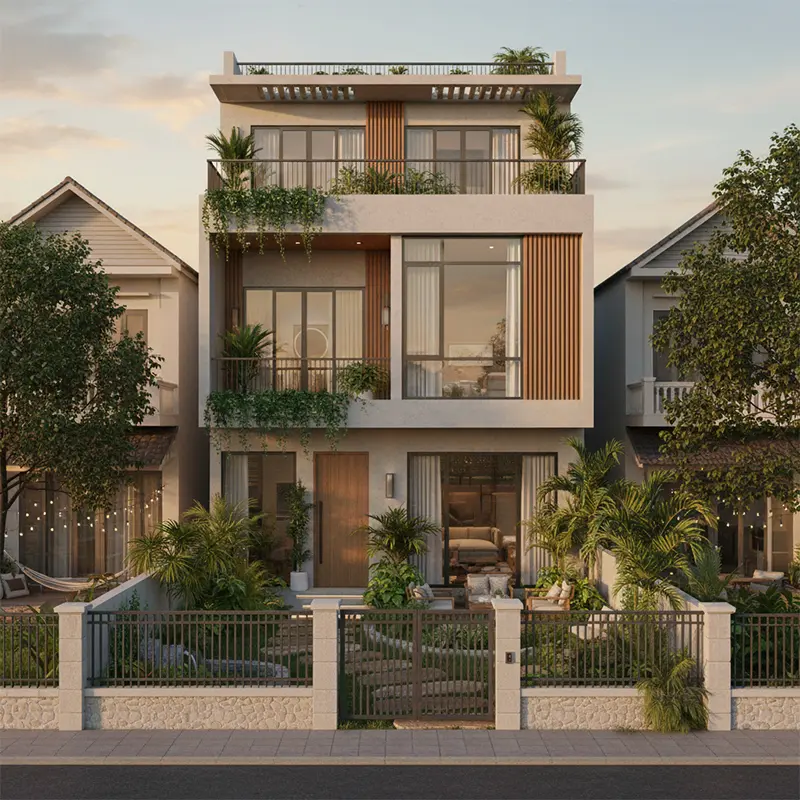 Xây biệt thự sân vườn mini tại Bình Phước