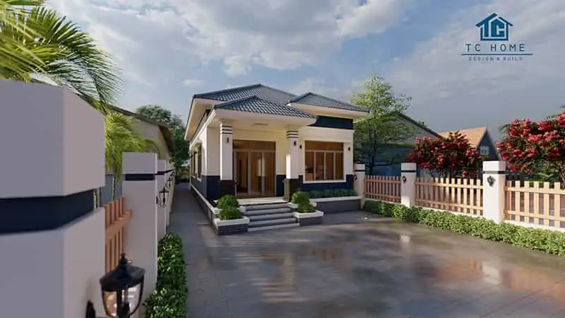 Xây nhà trọn gói Đồng Nai mẫu nhà mái Nhật